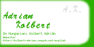 adrian kolbert business card